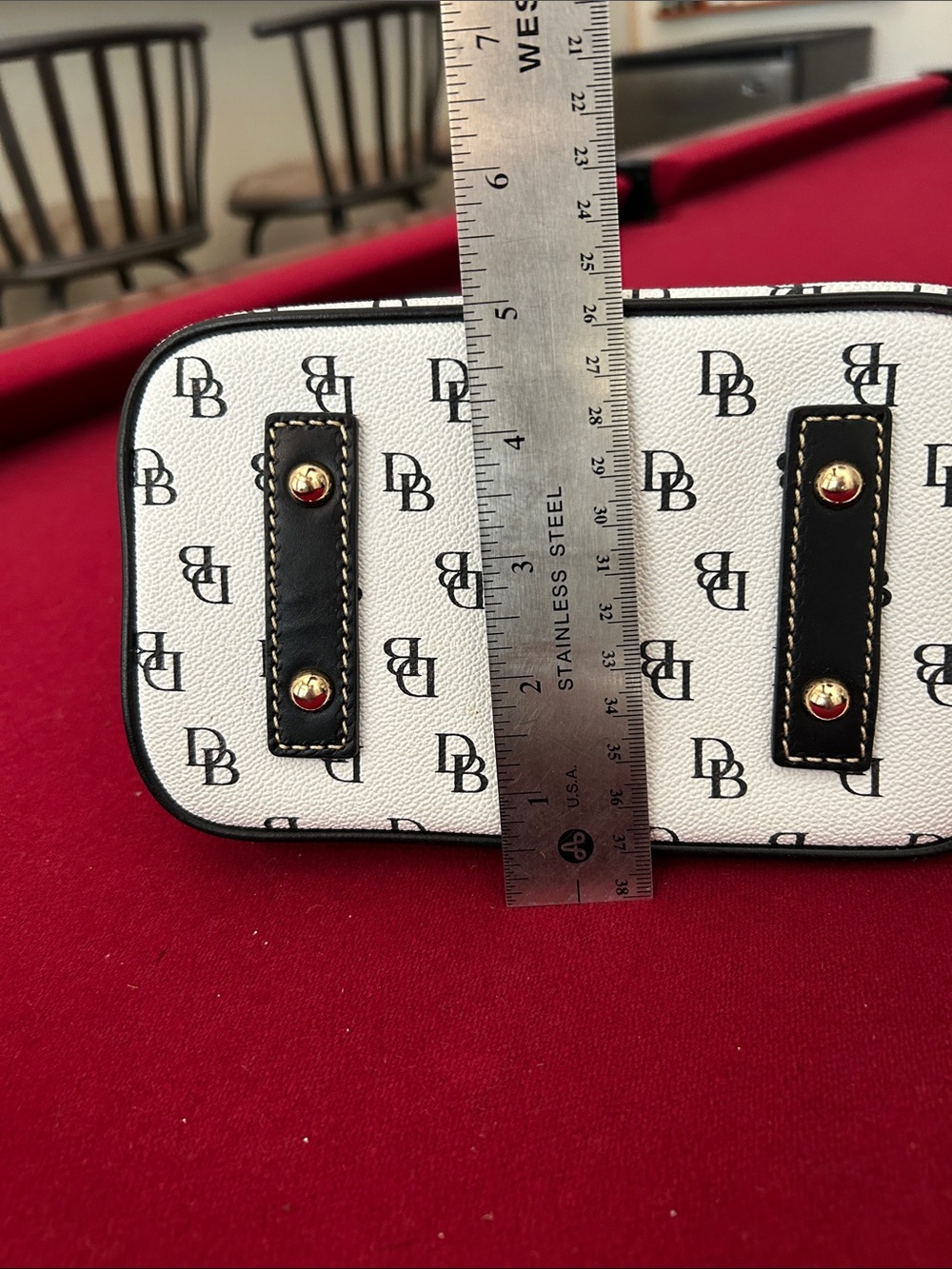 Dooney & Bourke Gretta White Monogram Crossbody with Black Trim - Picture 7 of 11